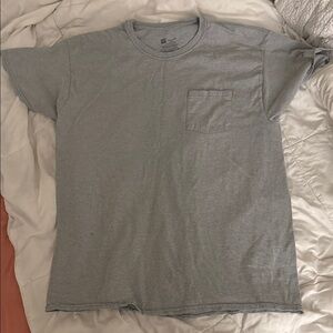 Hanes Light Gray Men's Short Sleeve Tee